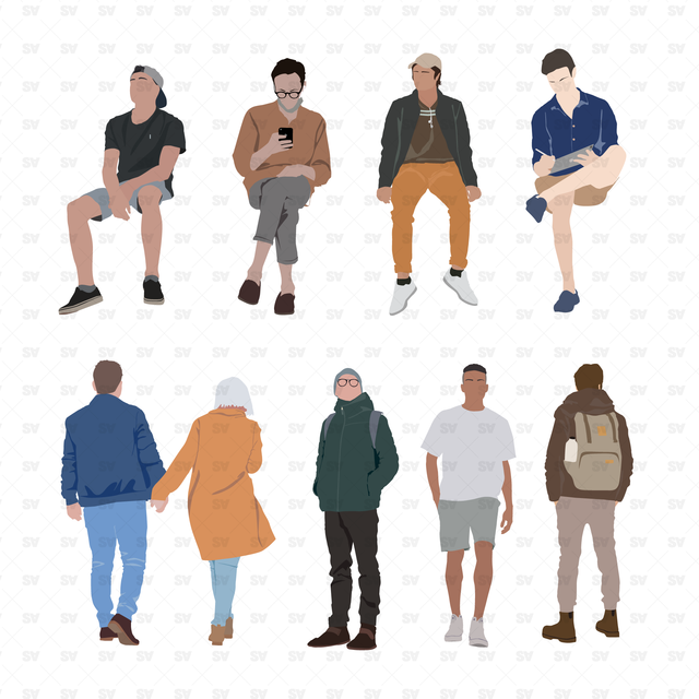 flat vector people illustrations