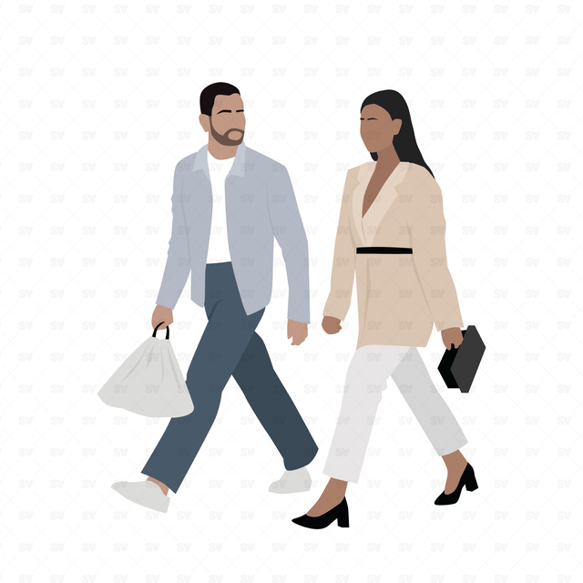 vector flat people ai png