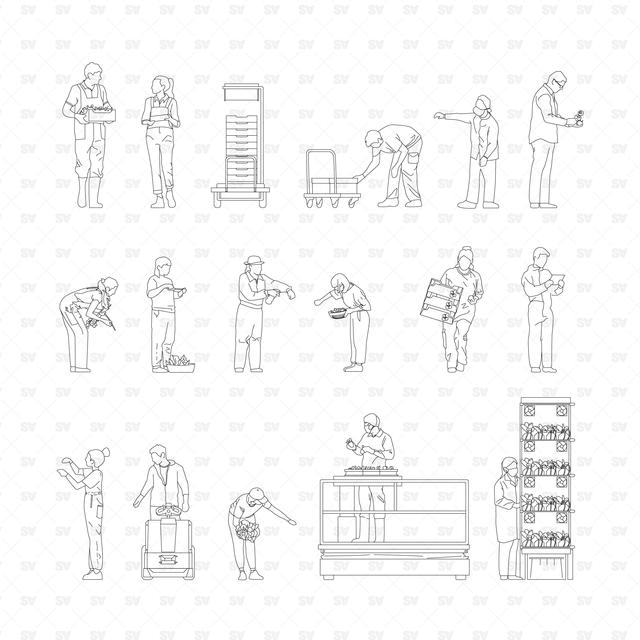 Urban Farming vector cad dwg