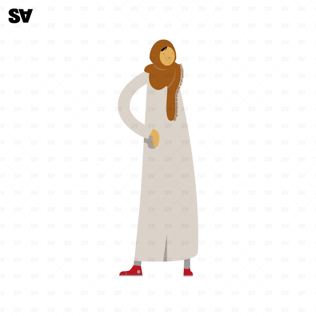 vector traditional arab woman
