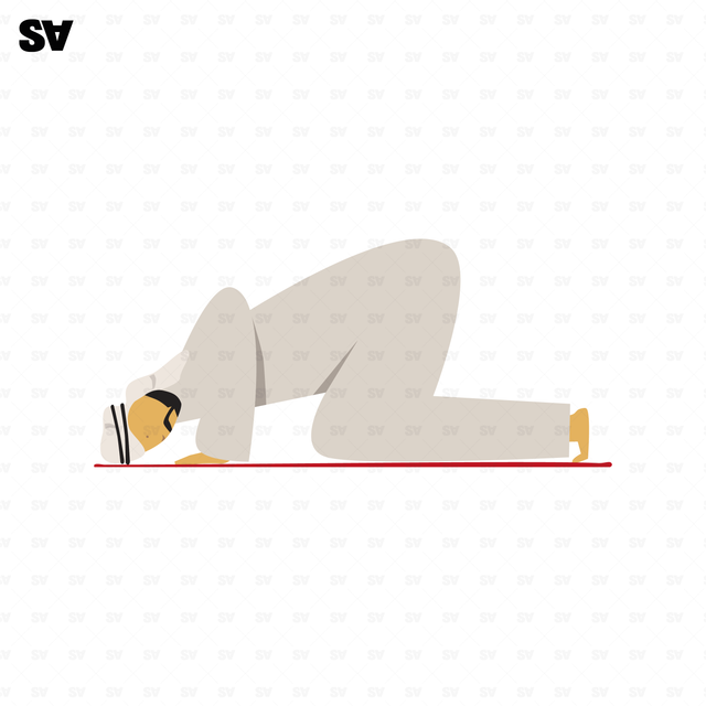 praying muslim illustration