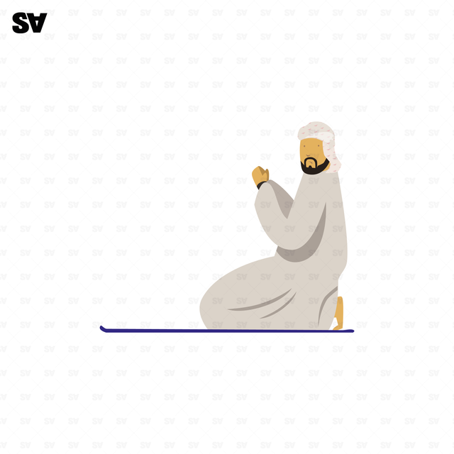 vector praying man