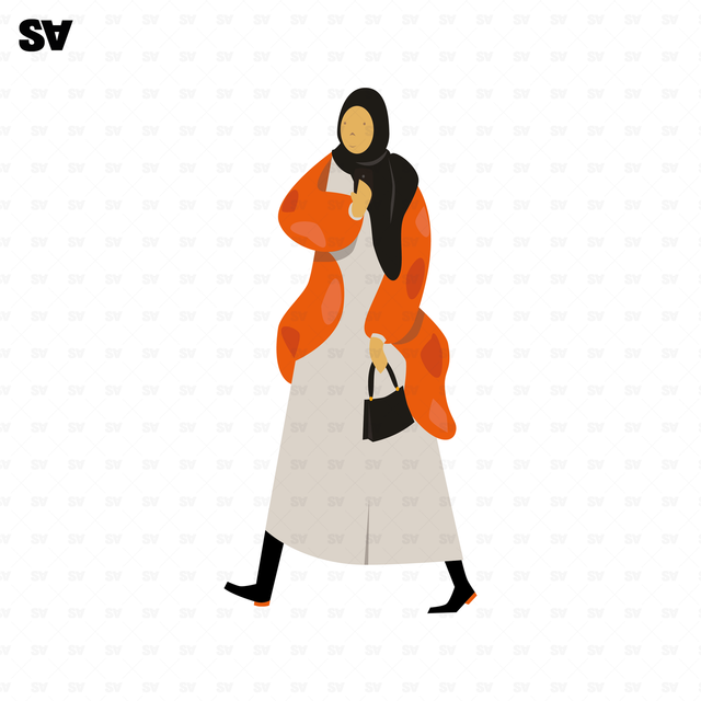 vector modern muslim woman
