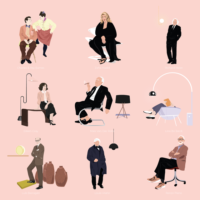 famous architects vector