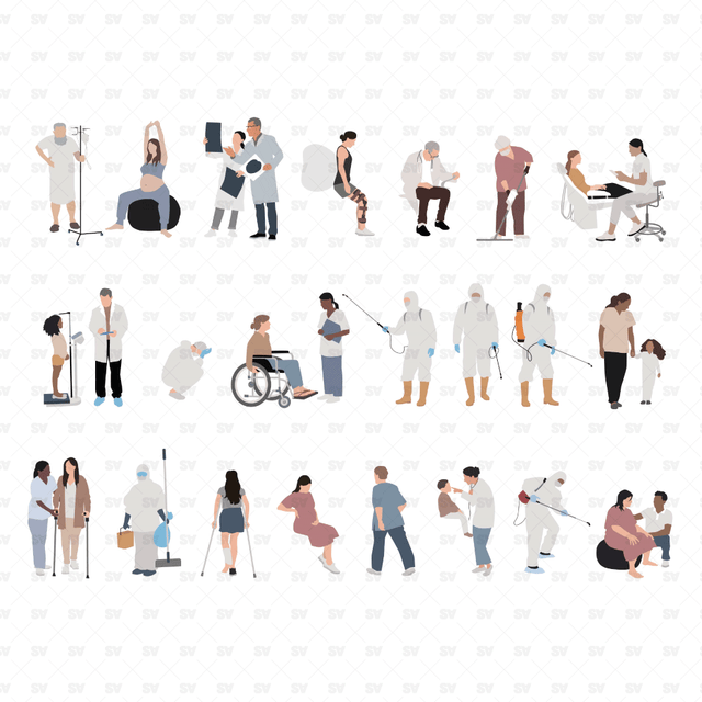 vector people hospital