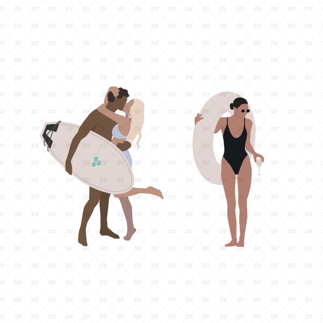 beach people vector