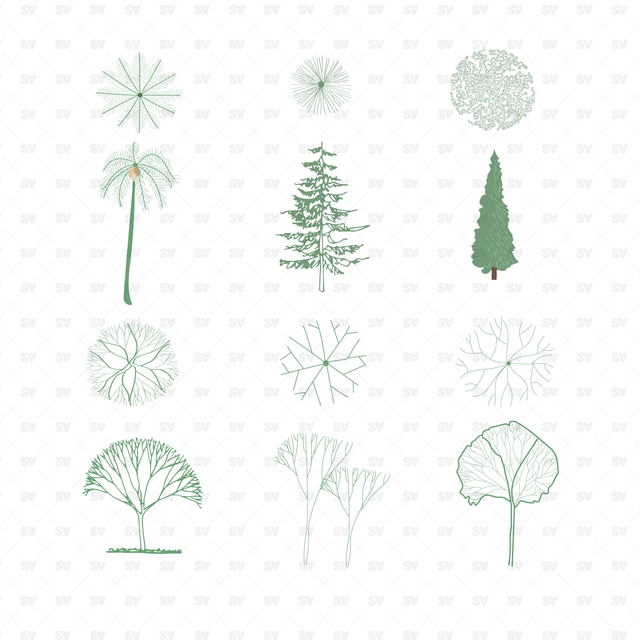 flat vector trees