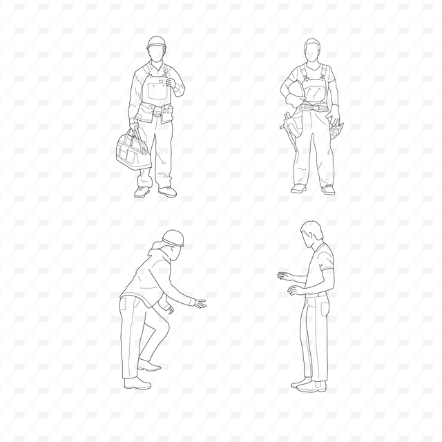 flat vector Industrial Manufacturing Human Scales