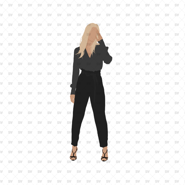 flat vector formal women