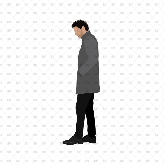 flat vector formal man