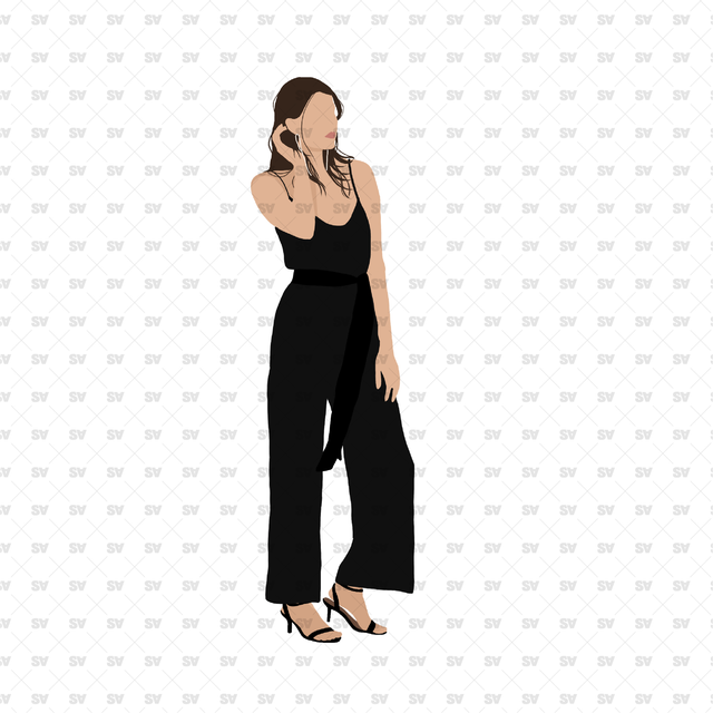 flat vector party women