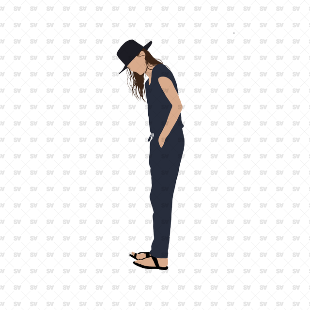 flat vector elegant women