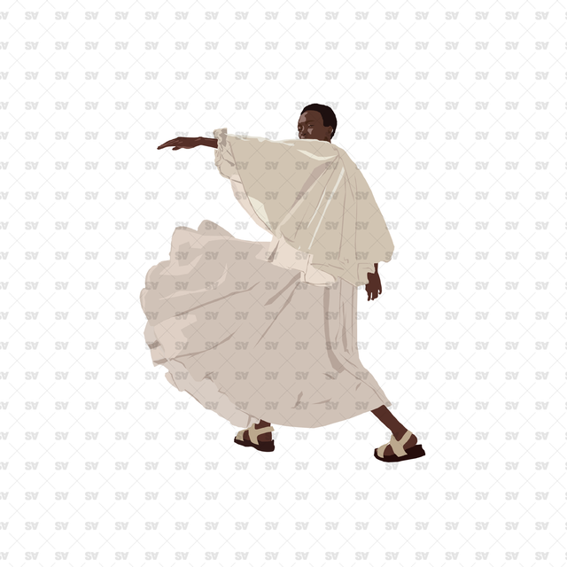 black woman flat vector
