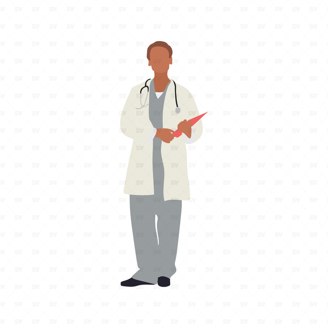 flat vector doctor