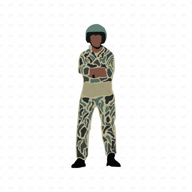 flat vector soldier