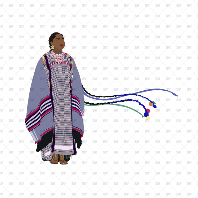traditional mexican woman vector