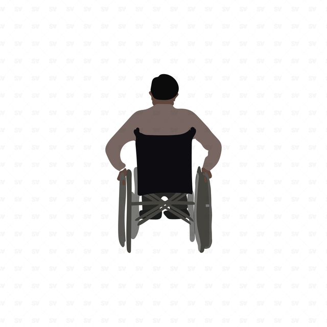 vector man in a wheelchair