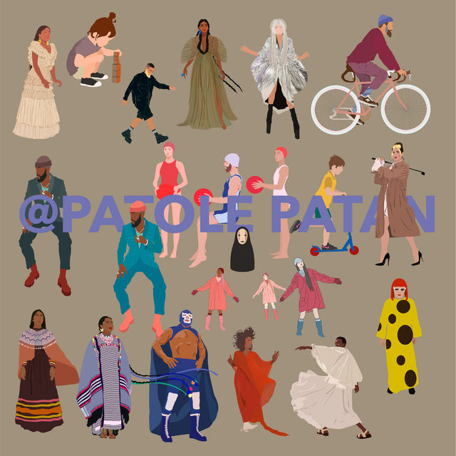 flat vector people architecture