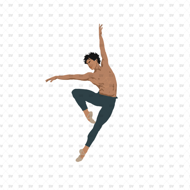 flat vector dancer