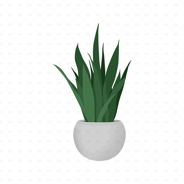 flat vector plants