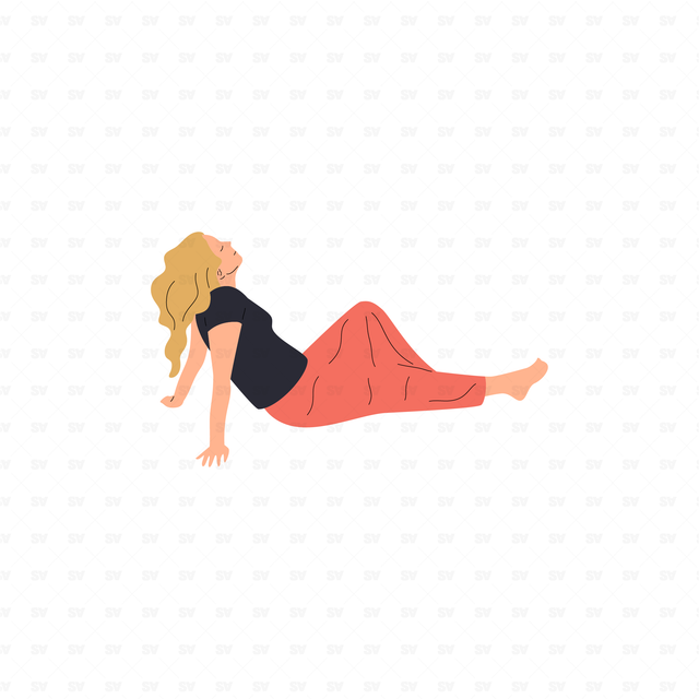 flat vector people illustrations sitting