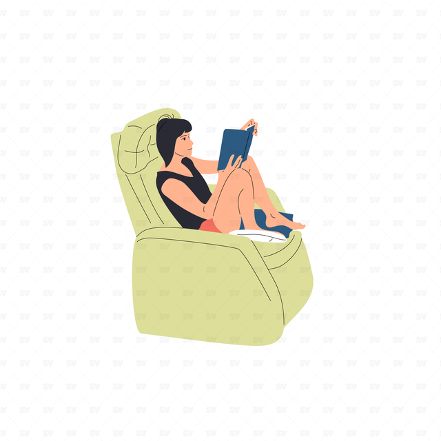 flat vector people illustrations sitting
