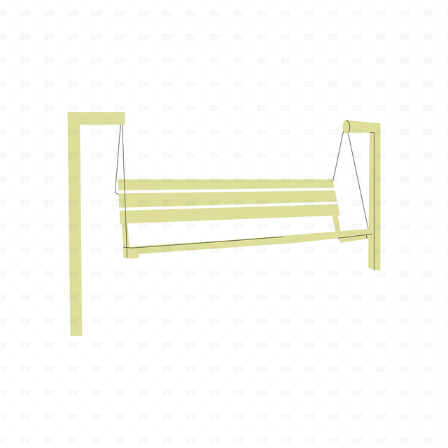 flat vector bench