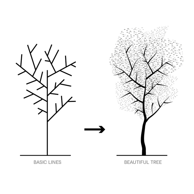 From Basic Lines to Beautiful Tree-Studio Alternativi