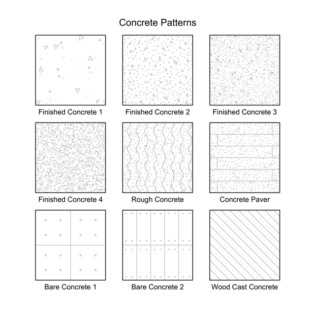 ArchiCAD Concrete Vector Fills (Patterns)