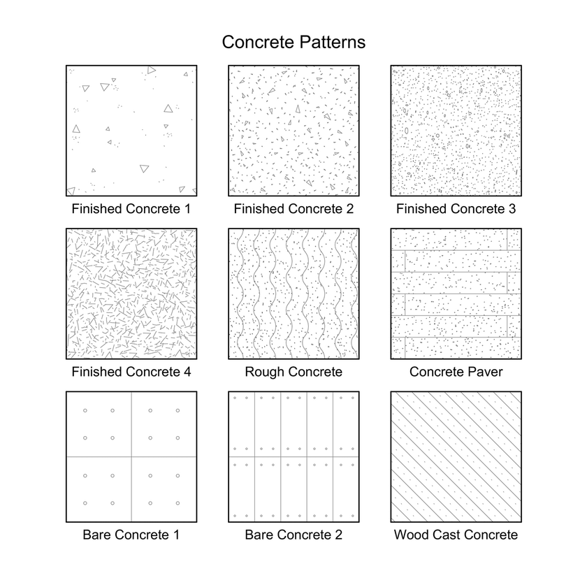 ArchiCAD Vector Fills - Concrete Patterns – Studio Alternativi