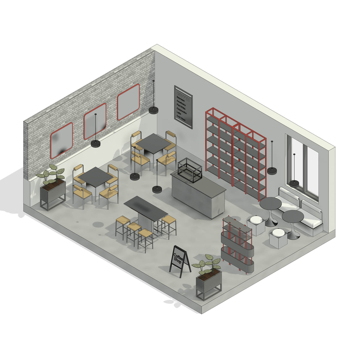 Revit Family - Coffee Shop and Bistro – Studio Alternativi