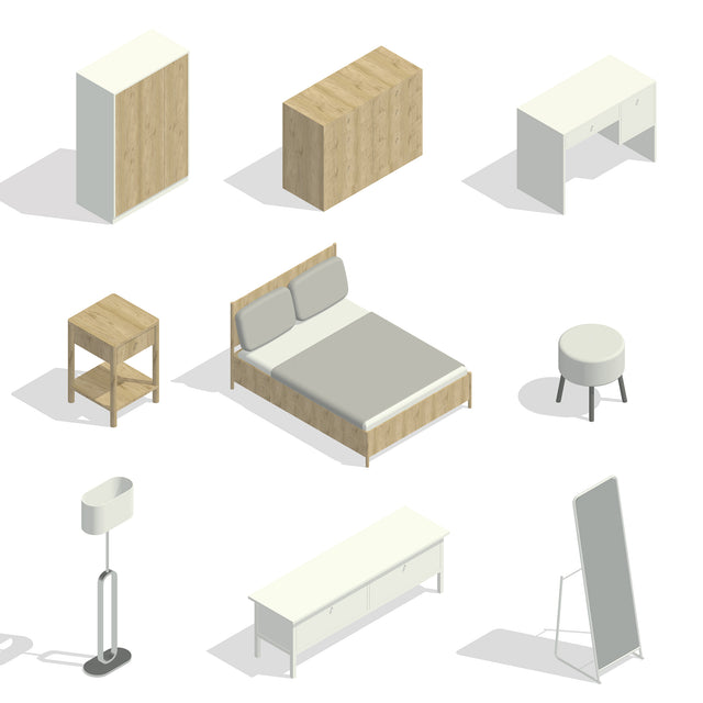 Revit Family - Modern Master Bedroom