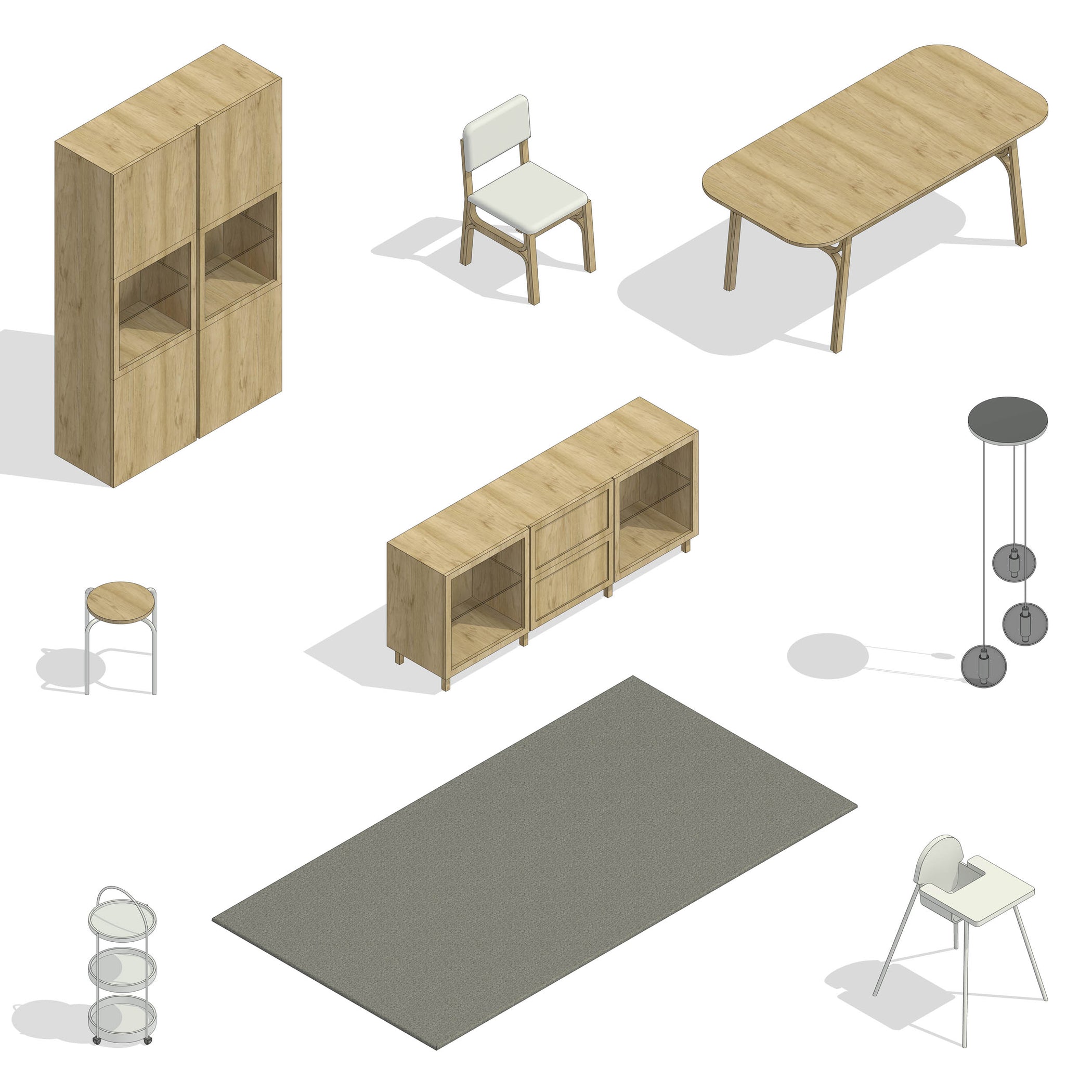 Delivery Room Rvt Block Revit Family - Dining Room – Studio Alternativi