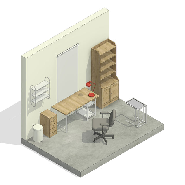 Revit Family - Modern Home Office