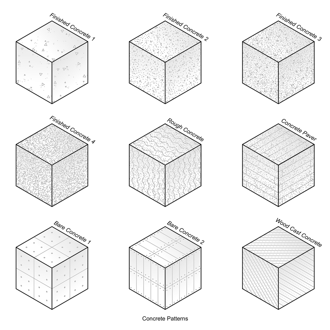 Concrete Pattern For Computer ArchiCAD Vector Fills - Concrete Patterns | Studio Alternativi