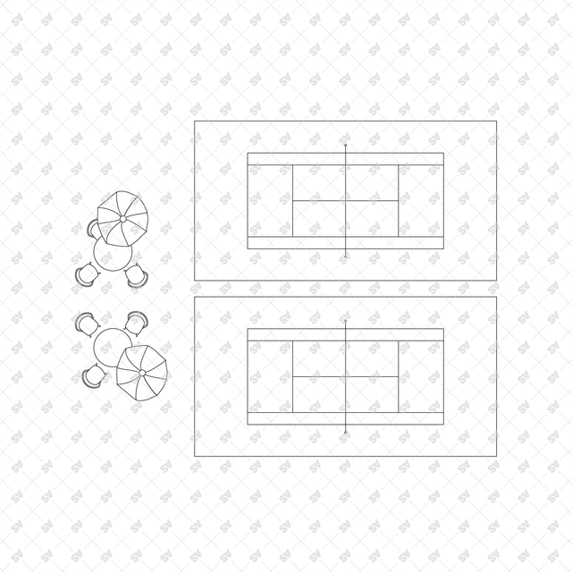 CAD, Vector, PNG Kids Playground Layouts in Top View