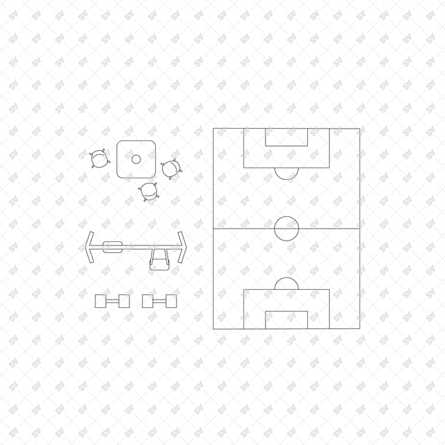 CAD, Vector, PNG Kids Playground Layouts in Top View