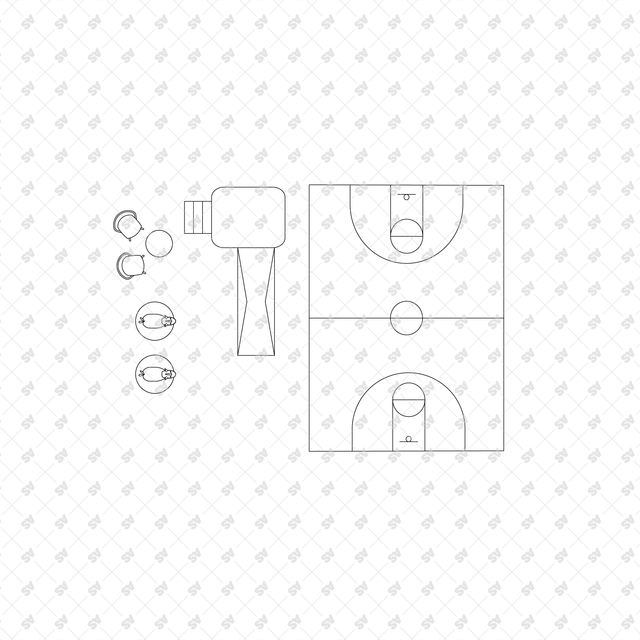 CAD, Vector, PNG Kids Playground Layouts in Top View