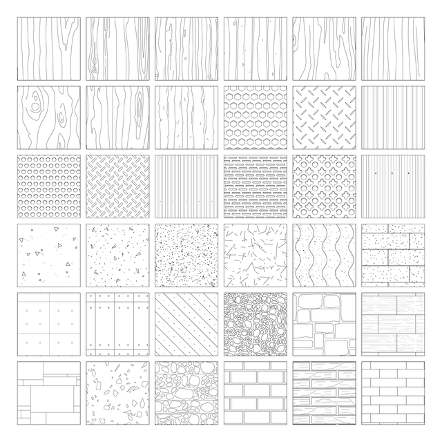 Illustrator Pattern Library - Architectural Materials Mega-Pack 2