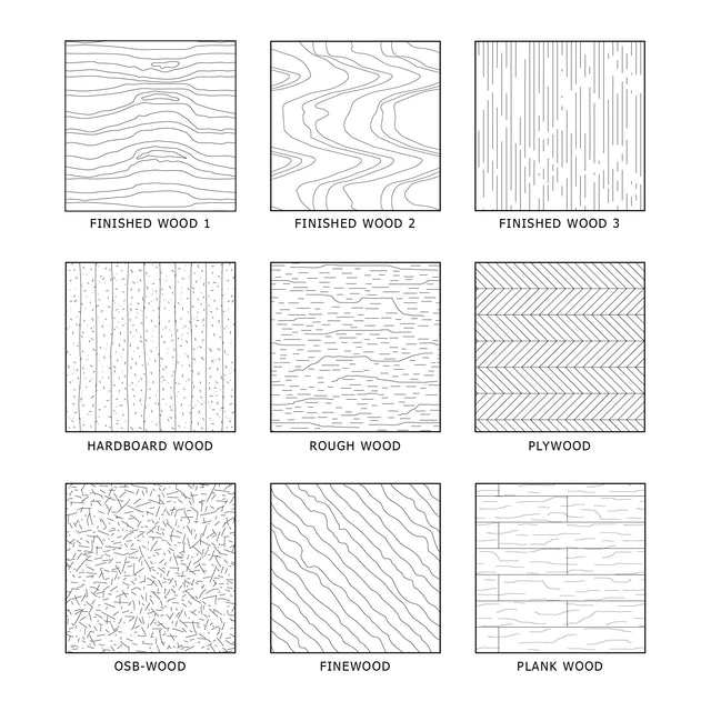 Illustrator Pattern Library - Wooden Patterns Big Set