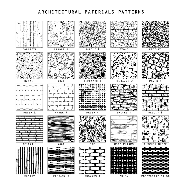 Illustrator Pattern Library - Architectural Materials Mega-Pack