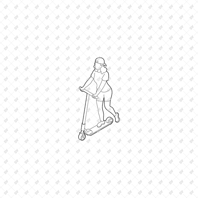 CAD, Vector, PNG Outdoor Characters in Isometric View