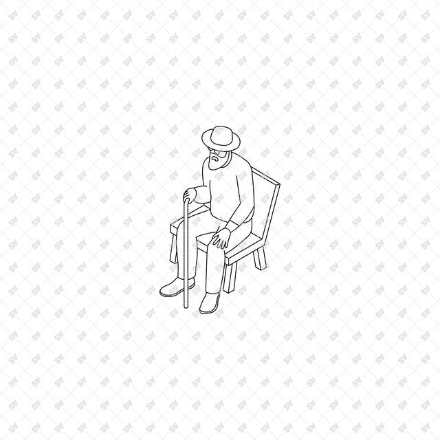 CAD, Vector, PNG Isometric View Urban Waiting People