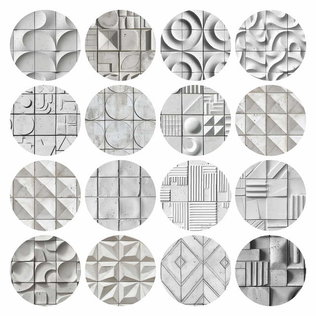 Illustrator Pattern Library - Raster Realistic Seamless Concrete Tiles Textures