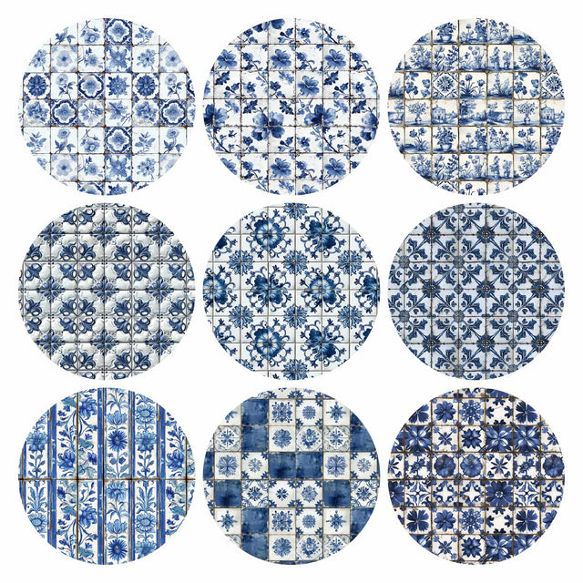 Illustrator Pattern Library - Delft Tiles Textures