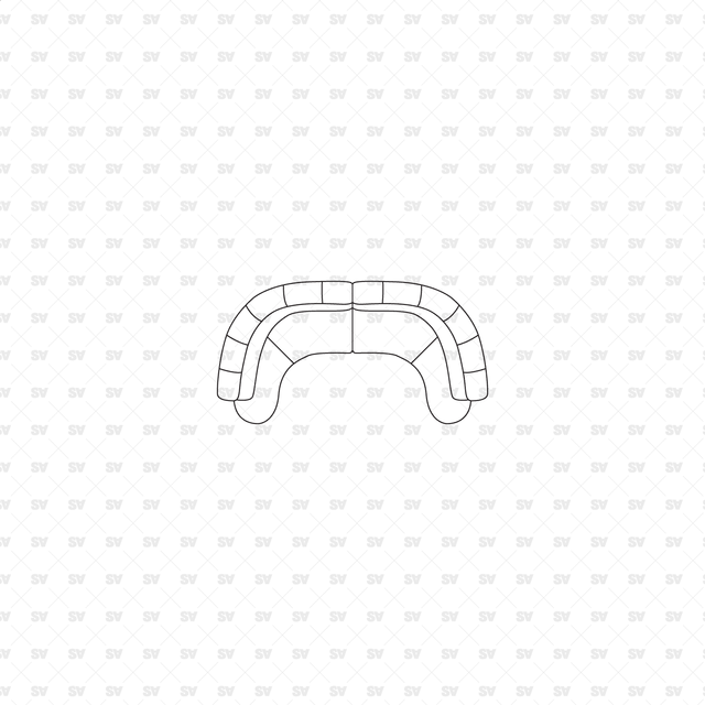 CAD, Vector, PNG Sofas in Top View