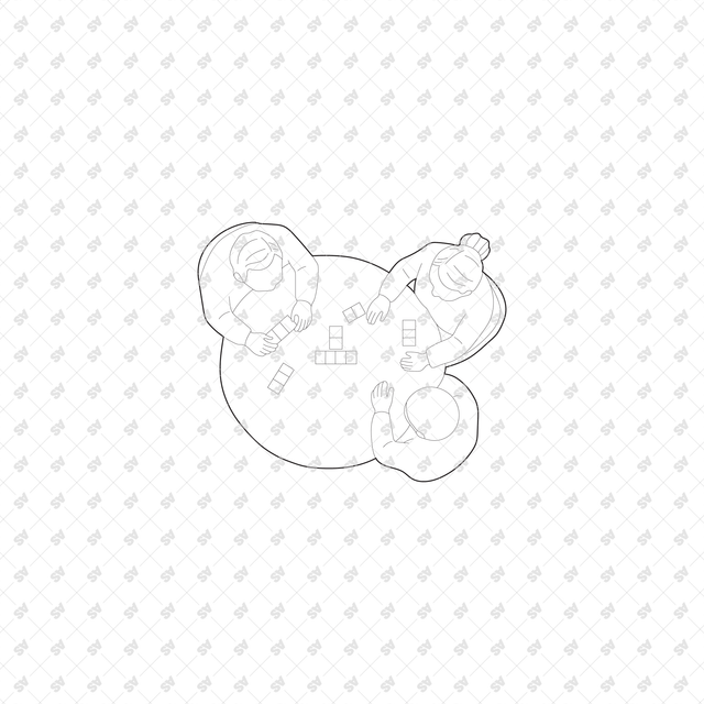 CAD, Vector, PNG Senior Living Characters Top View