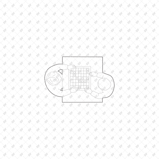 CAD, Vector, PNG Senior Living Characters Top View