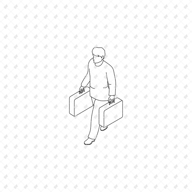 CAD, Vector, PNG Isometric View Urban Waiting People
