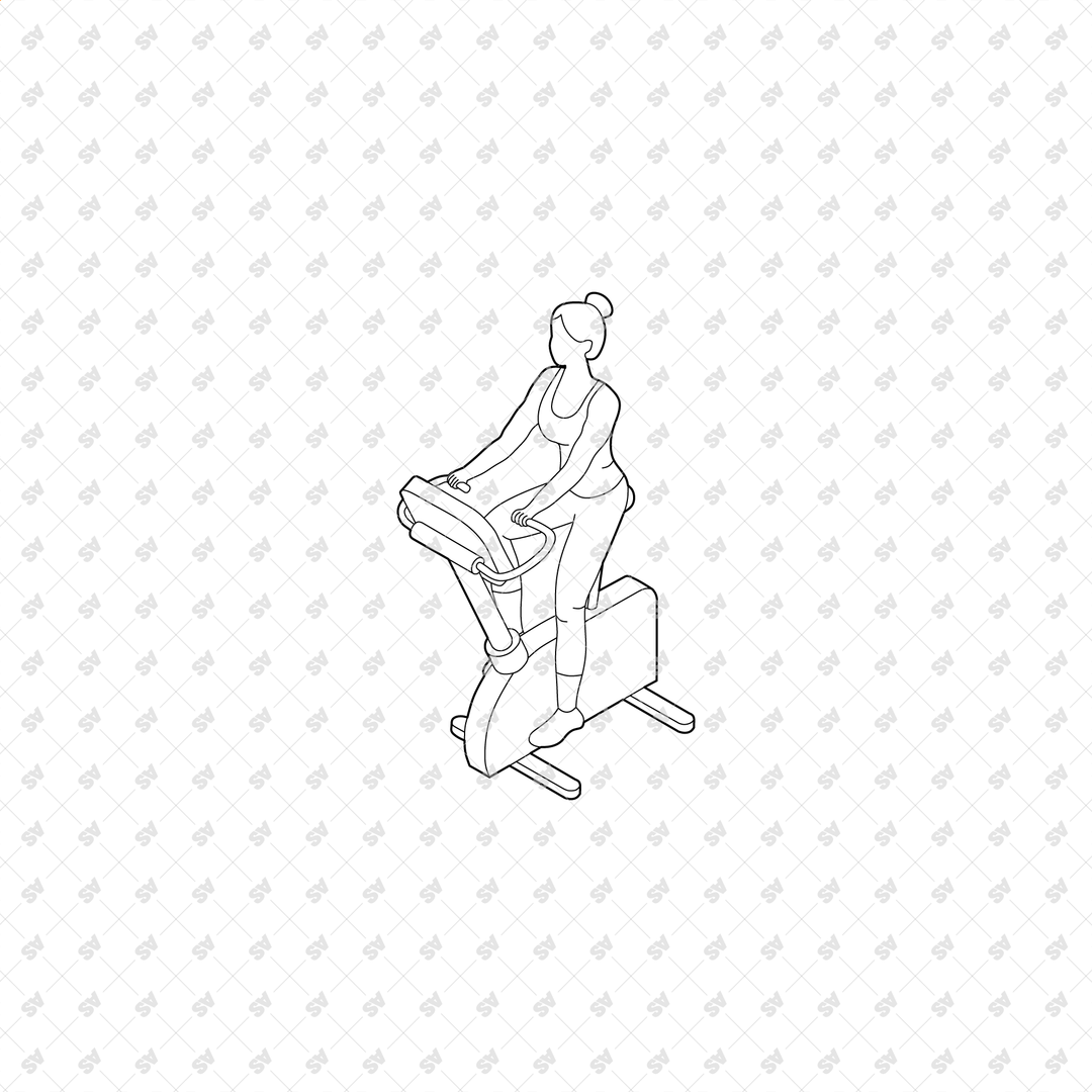 Isometric View Workout Characters | PNG AI CAD | Studio Alternativi